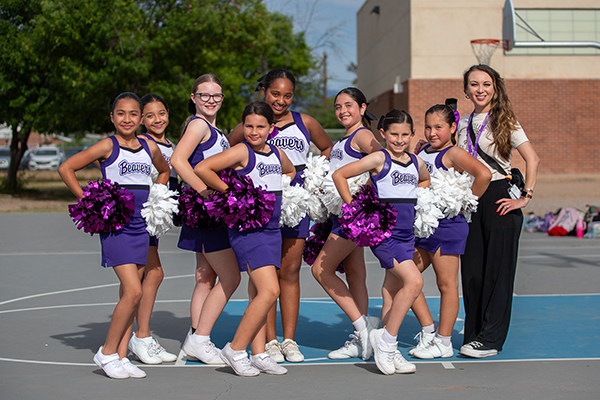The Bonillas cheer squad poses for a photo